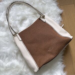 Kate Spade Jackson Straw Medium Triple Compartment Shoulder Bag